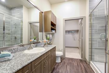 Oaks 55 active apartments in euless, tx  76039 - bathroom